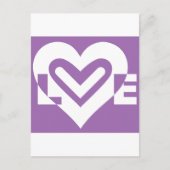 Carte Postale Aimer blanc et violet (Devant)