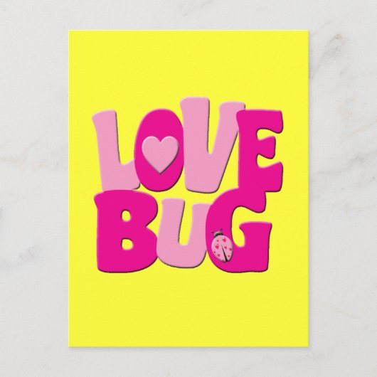 CARTE POSTALE AIMER BUG (Devant)