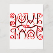 Carte Postale Aimer Hate Illusion Optique (Devant)