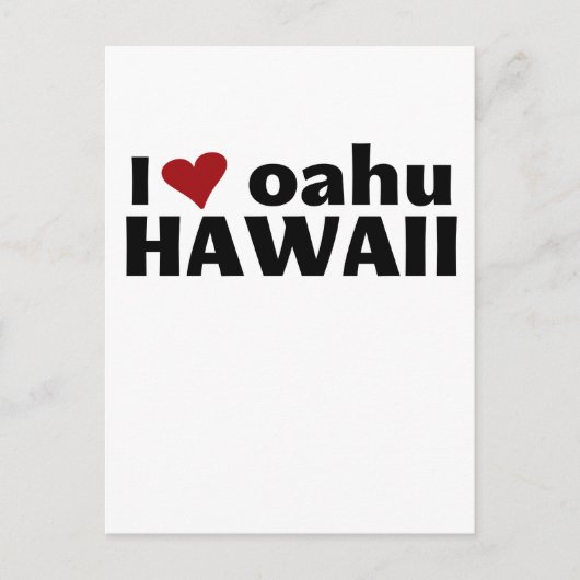 Carte Postale Aimer Hawaii (Devant)
