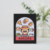 Carte Postale Aimer la cuisine italienne (Debout devant)