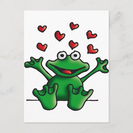 Carte Postale aimer la grenouille cardiaque (Devant)