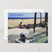 Carte Postale Aimer la plage (Devant / Derrière)