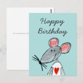 Carte Postale Aimer la souris (Devant / Derrière)