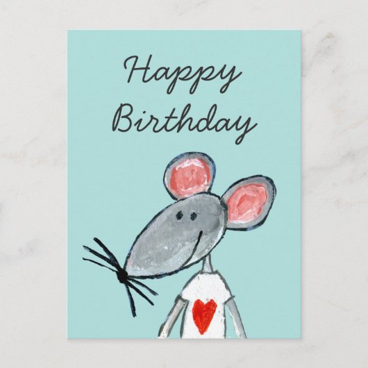 Carte Postale Aimer la souris (Devant)