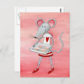 Carte Postale Aimer la souris et les souris (Devant / Derrière)