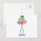 Carte Postale Aimer l'aquarelle mignonne (Devant / Derrière)