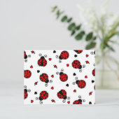 Carte Postale Aimer les bogues Red Ladybugs (Debout devant)