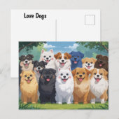 Carte Postale Aimer les chiens (Devant / Derrière)