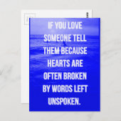 CARTE POSTALE AIMER LES CITES SI VOUS AIMEZ QUELQU'UN LEUR DIT P (Devant / Derrière)