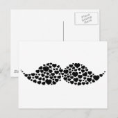 Carte Postale Aimer les coeurs de moustache (Devant / Derrière)