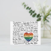 Carte Postale Aimer les langues étrangères (Debout devant)