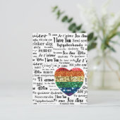 Carte Postale Aimer les langues étrangères (Debout devant)