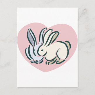 Carte Postale Aimer les lapins