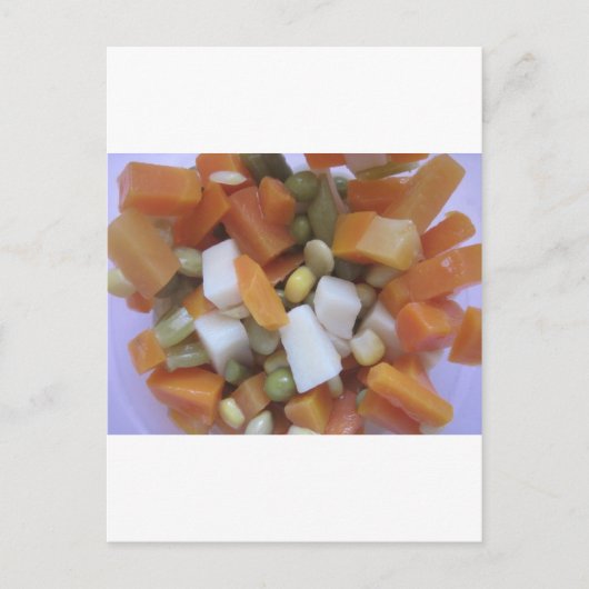Carte Postale Aimer les légumes mixtes (Devant)