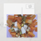 Carte Postale Aimer les légumes mixtes (Devant / Derrière)