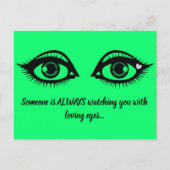 Carte Postale Aimer les yeux mignon Encourageant Citation Lime V (Devant)