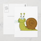 Carte Postale Aimer l'escargot (Devant / Derrière)