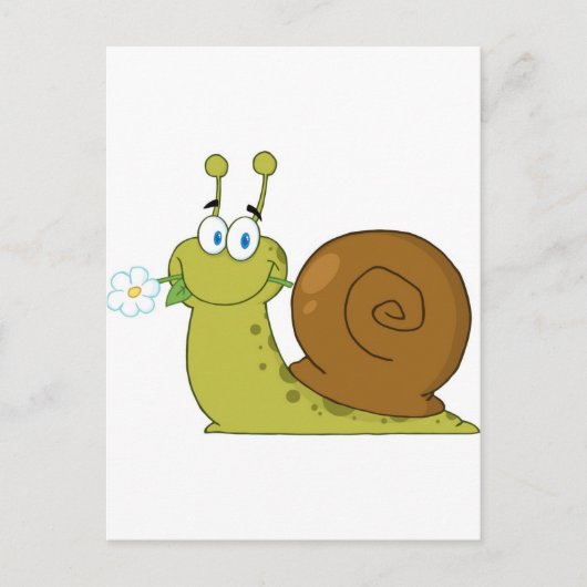 Carte Postale Aimer l'escargot (Devant)