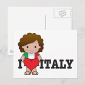 Carte Postale Aimer l'Italie (Devant / Derrière)