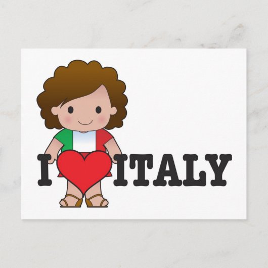 Carte Postale Aimer l'Italie (Devant)