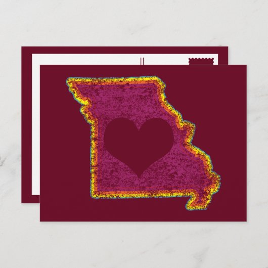 Carte Postale aimer misouri grunge (Devant / Derrière)