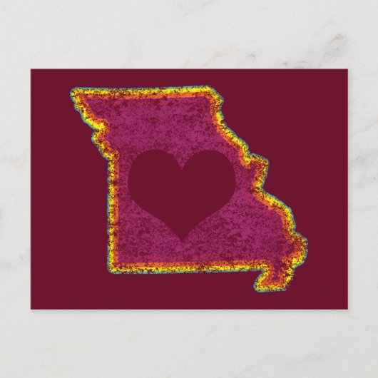Carte Postale aimer misouri grunge (Devant)