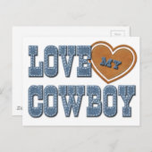 Carte Postale Aimer Mon Cowboy (Devant / Derrière)