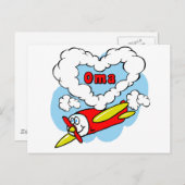 Carte Postale Aimer Oma Kids Avion (Devant / Derrière)