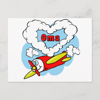 Carte Postale Aimer Oma Kids Avion