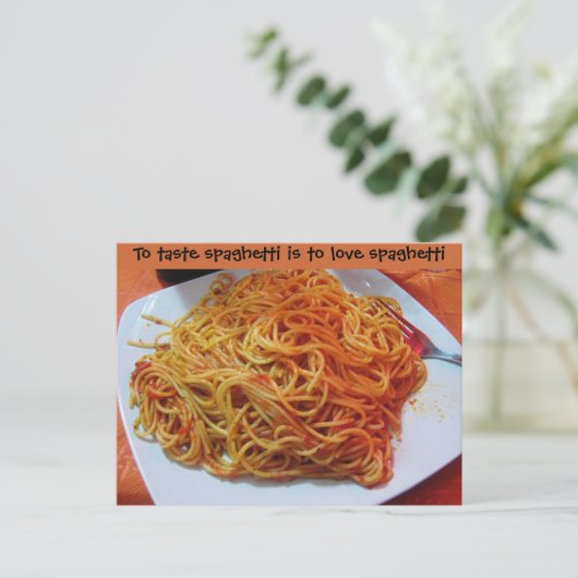 Carte Postale Aimer Spaghetti (Debout devant)