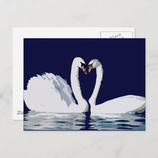 Carte Postale Aimer Swans (Devant / Derrière)