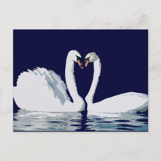 Carte Postale Aimer Swans