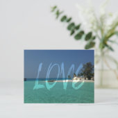 Carte Postale Aimer un graffiti blanc transparent (Debout devant)