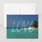 Carte Postale Aimer un graffiti blanc transparent (Devant / Derrière)