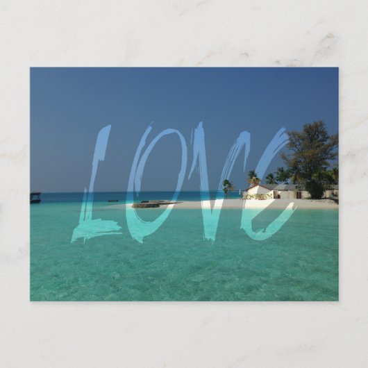 Carte Postale Aimer un graffiti blanc transparent (Devant)
