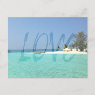 Carte Postale Aimer un graffiti blanc transparent