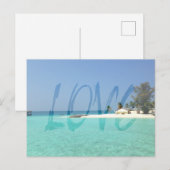 Carte Postale Aimer un graffiti blanc transparent (Devant / Derrière)