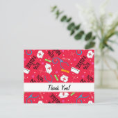 Carte Postale Aimer une infirmière rouge merci personnalisable (Debout devant)