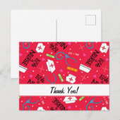Carte Postale Aimer une infirmière rouge merci personnalisable (Devant / Derrière)