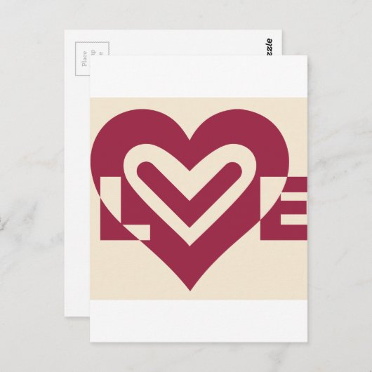 Carte Postale Aimer Vin À Deux Tons Violet (Devant / Derrière)