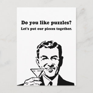 CARTE POSTALE AIMES-TU LES PUZZLES