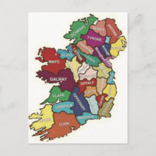 CARTE POSTALE AIMEZ MES RACINES IRLANDAISES