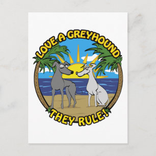 CARTE POSTALE AIMEZ UNE GREYHOUND QU'ILS GOUVERNENT !