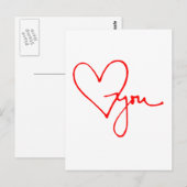 Carte Postale Aimez votre coeur (Devant / Derrière)