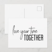 Carte Postale Aimez votre temps ensemble Citation inspirante (Devant / Derrière)