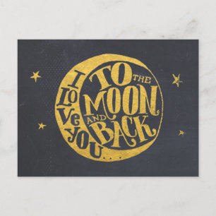 Carte Postale Aimez-Vous À La Lune Et Retournez Romantique