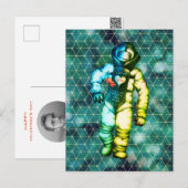 Carte Postale Aimez-vous à l'astronaute de la Lune Dessiner l'es (Devant / Derrière)