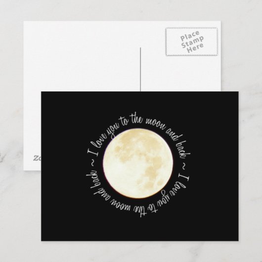 Carte Postale Aimez-vous la Lune (Devant / Derrière)