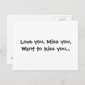 Carte Postale Aimez-vous, Mlle vous, voulez vous embrasser… (Devant / Derrière)